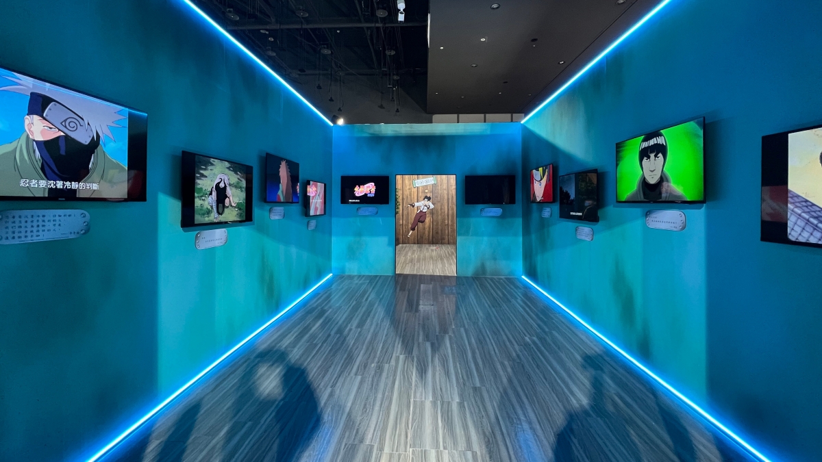 《火影忍者動漫20週年特展》長達5米的影音區