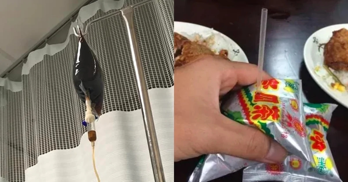 有網友認為這紅酒長得像「靜脈注射鐵劑」,還歪樓說可用吸管直接飲用