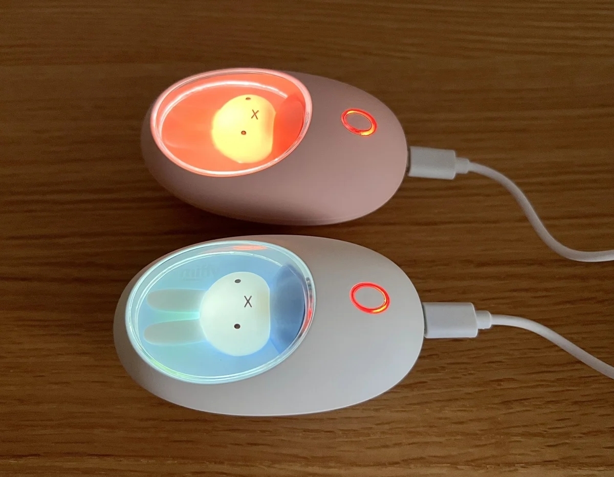 米菲兔充電時就像在太空艙