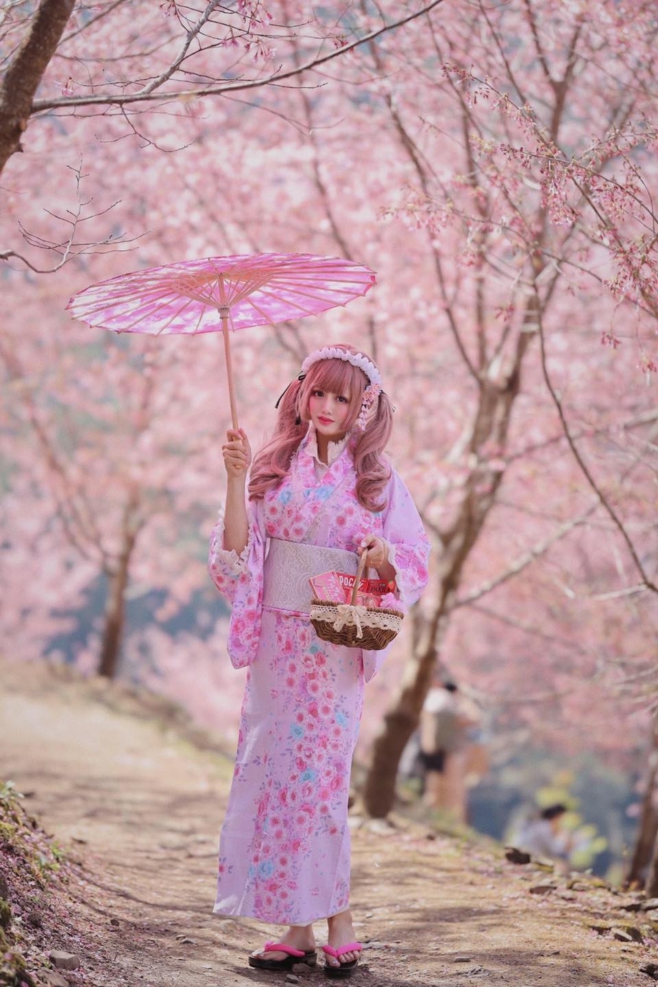 穿上和服走進櫻花林,宛如一秒到日本。