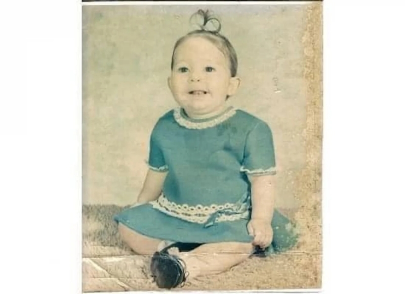 臉書專頁上有刊登梅麗莎1歲時的照片