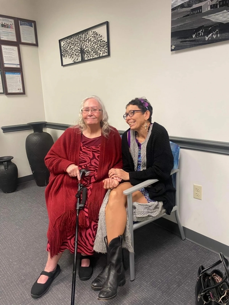 重逢後的她們從表情中可以看出滿滿的感動