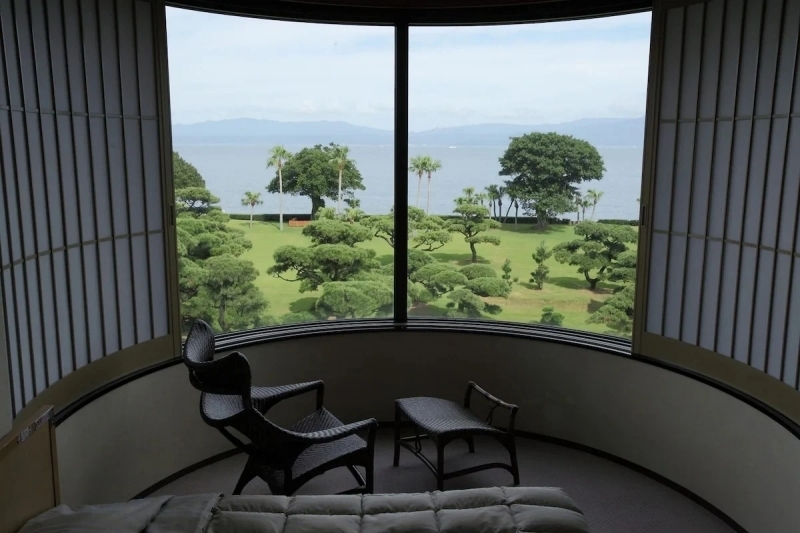 指宿白水館的窗外風景