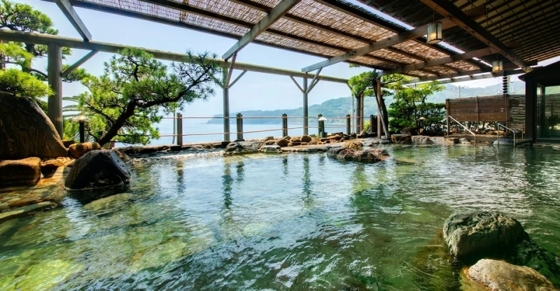 稻取銀水莊露天溫泉美景