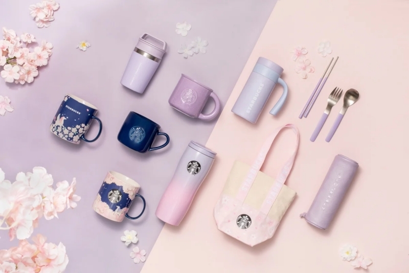 星巴克月光下櫻花商品