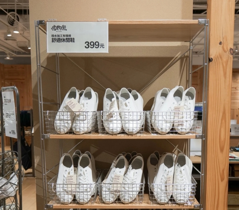 無印良品惜物祭必買1: 小白鞋 NT.399元