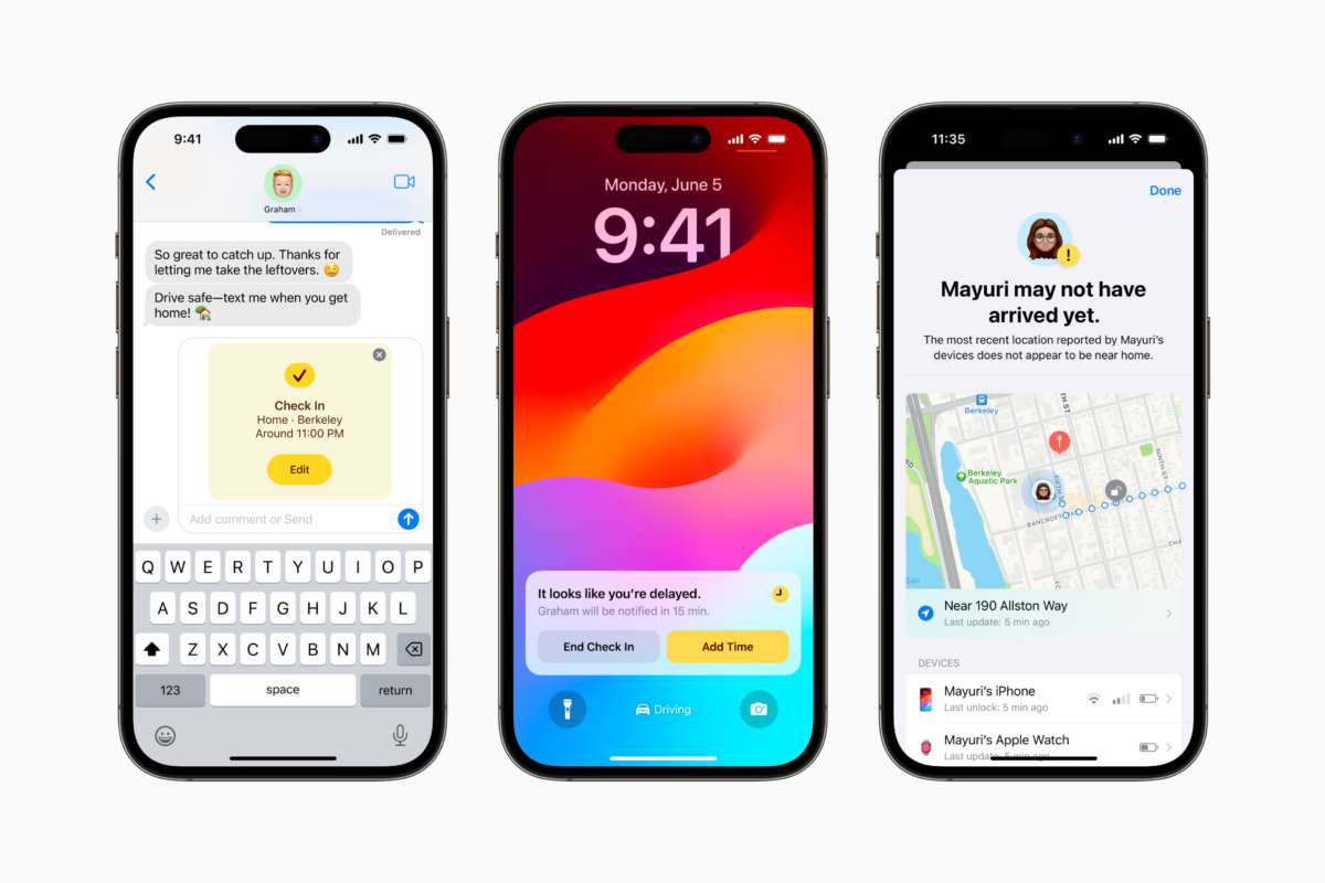 iOS 17訊息「平安通報」功能
