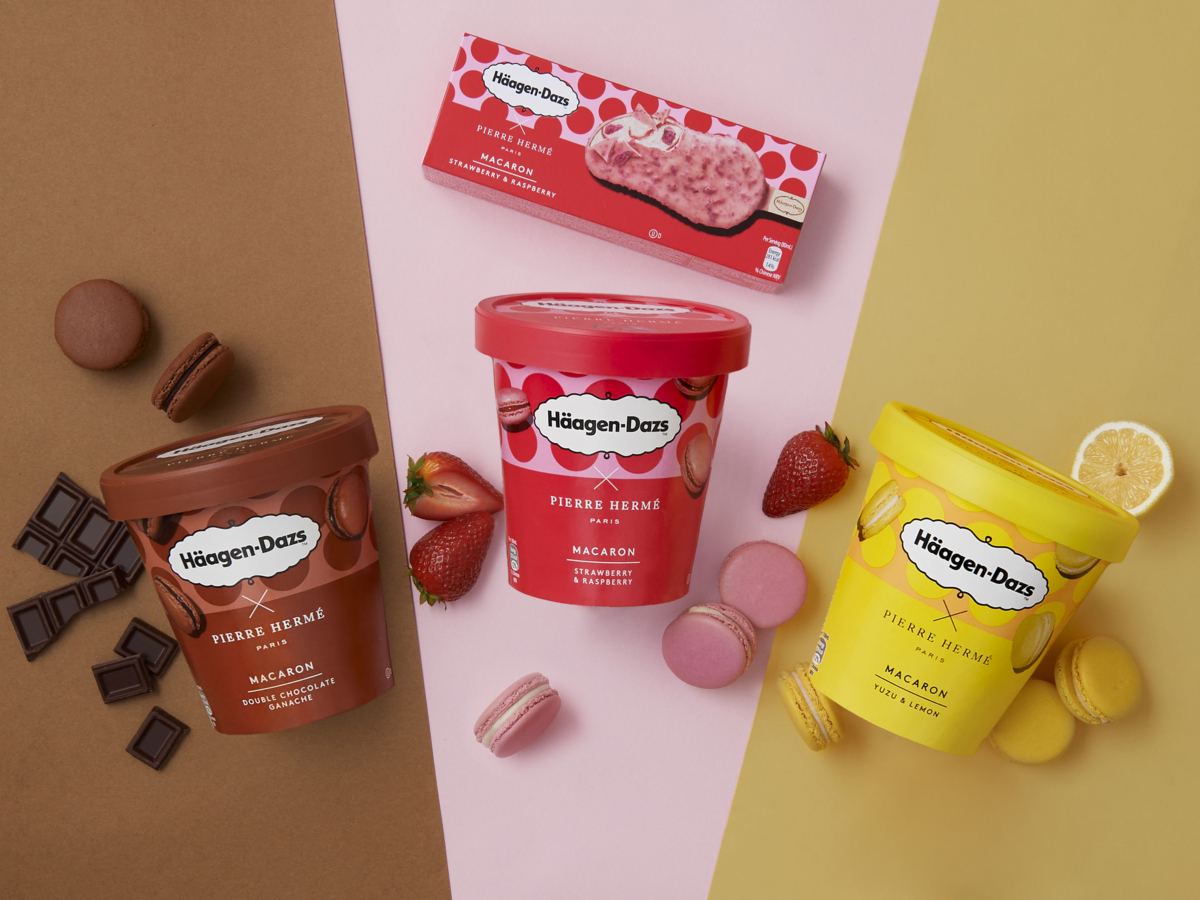 哈根達斯x Pierre Hermé聯名推「馬卡龍冰淇淋」
