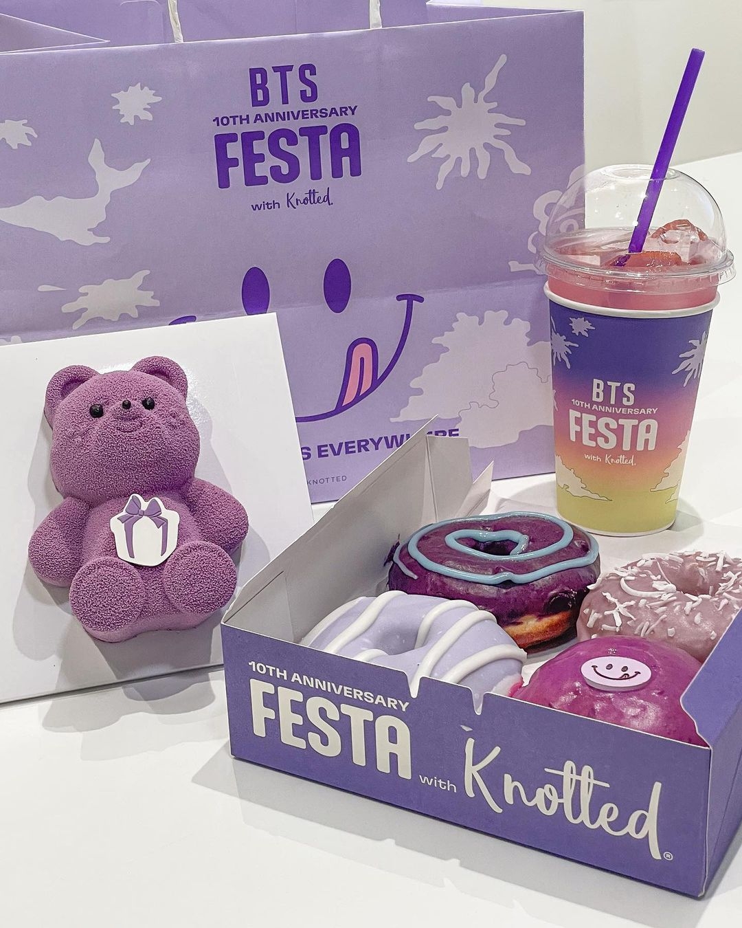 韓國甜甜圈「Knotted」與BTS聯名