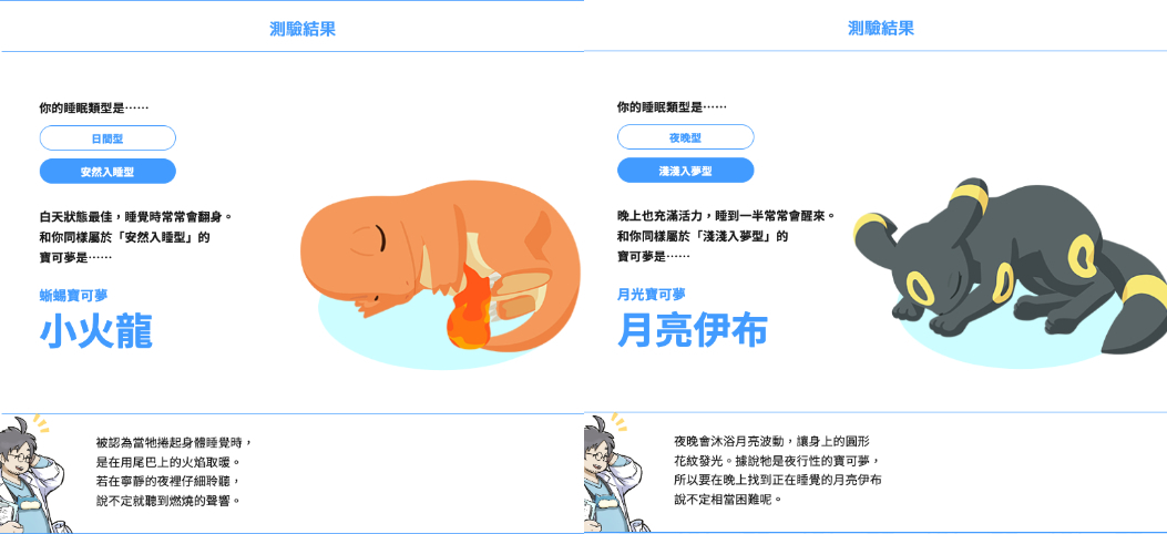 《寶可夢》睡眠類型測驗