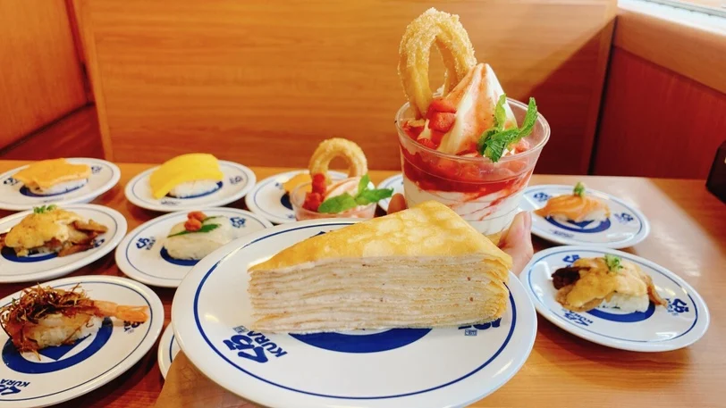 「草莓千層蛋糕」、「戀戀吉那草莓聖代」