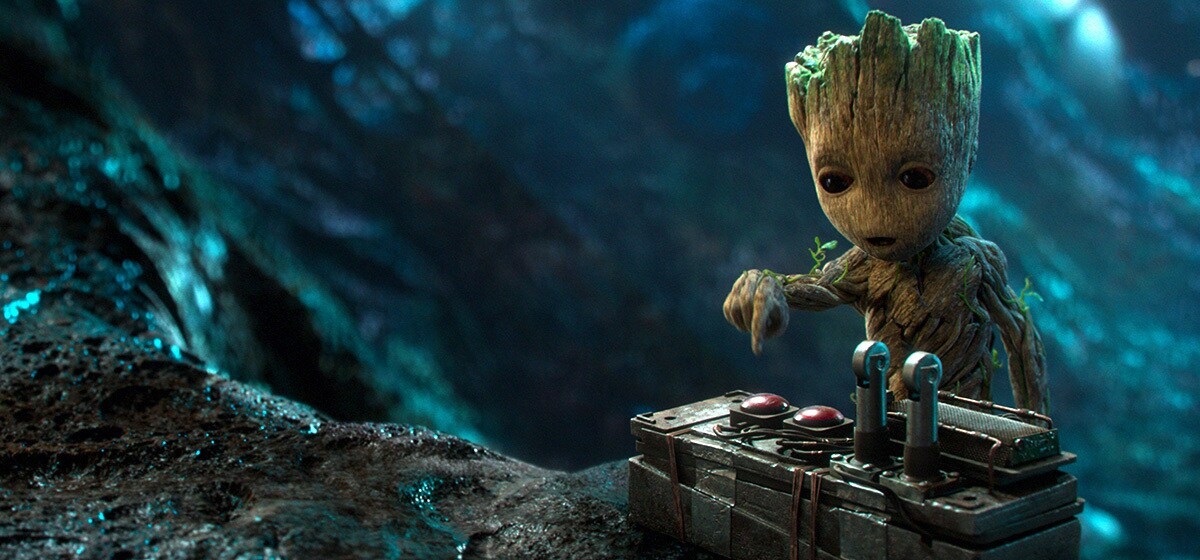 小格魯特活躍於《星際異攻隊2》中