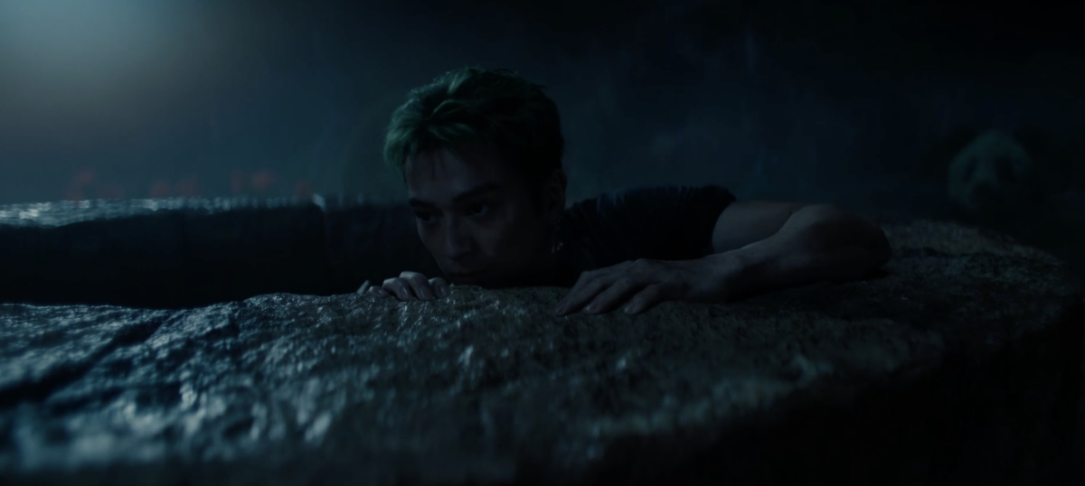 神秘的熊貓人就出現在索隆右後方