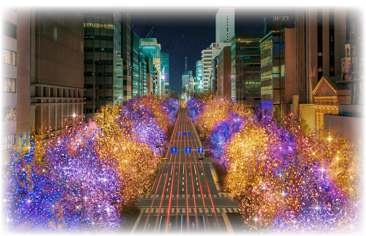 2023「御堂筋彩燈」示意圖