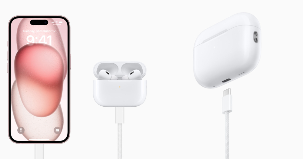 使用者能用iPhone 15系列產品直接為AirPods充電