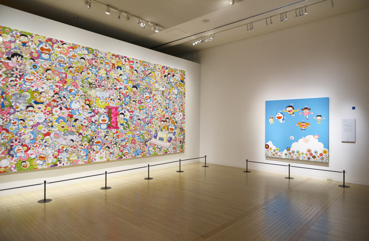 村上隆「這樣的事情真好 能實現的話更好」©2017 Takashi Murakami／Kaikai KikiCo.,Ltd.All Rights Reserved. ©Fujiko-Pro。「我與弟弟與哆啦A夢的暑假」©Fujiko-Pro ＆　Takashi Murakami／Kaikai Kiki 2002。