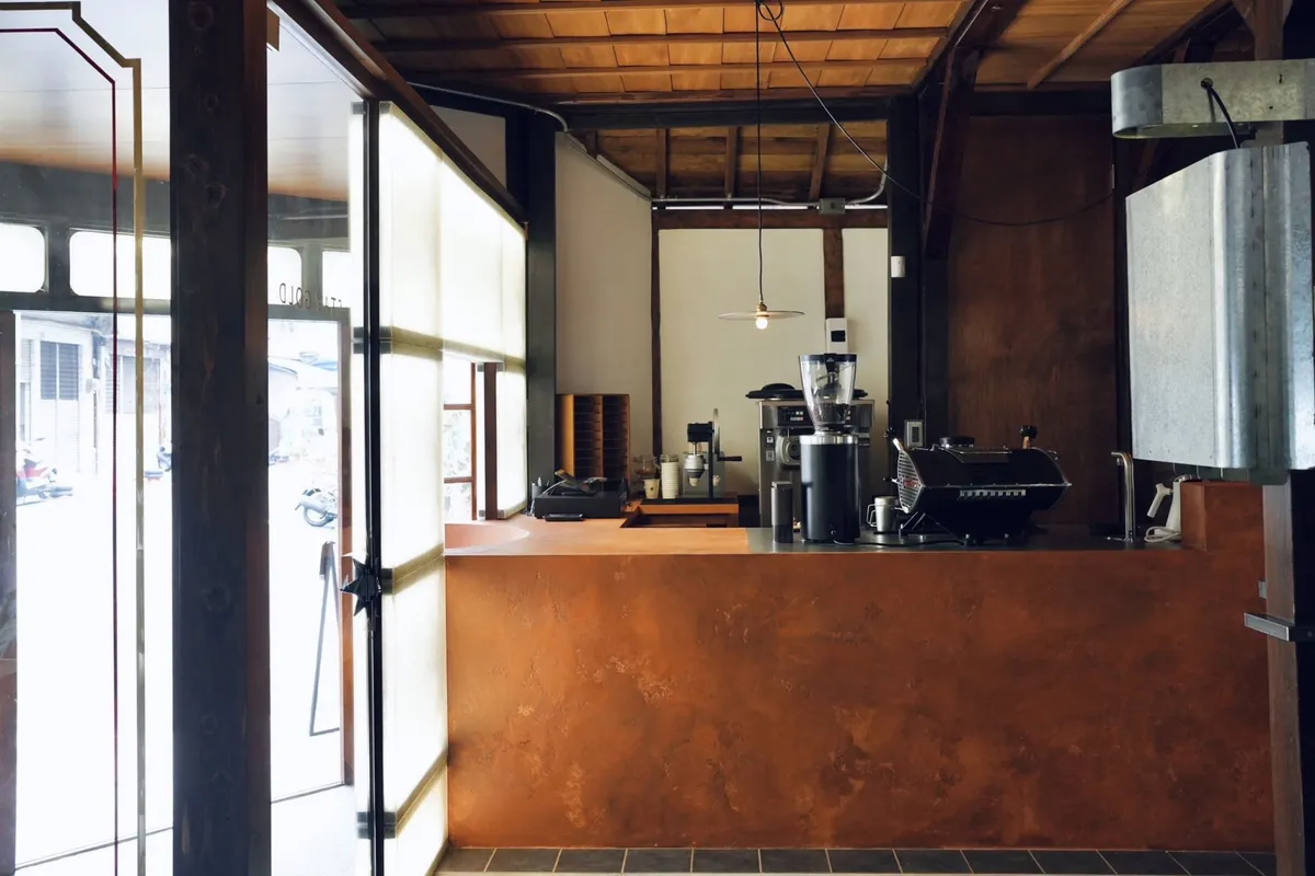 仿磚牆材質抹鏝吧台