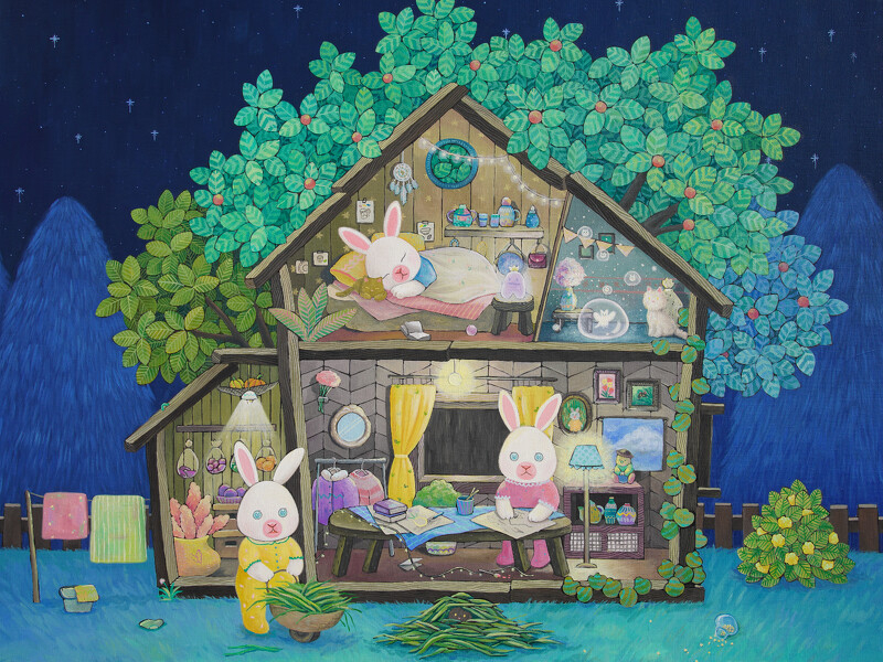 《midnight - 작은 존재4,》，2024，林率智