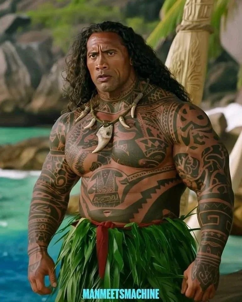 網友透過AI模擬巨石強森出演《海洋奇緣》真人電影