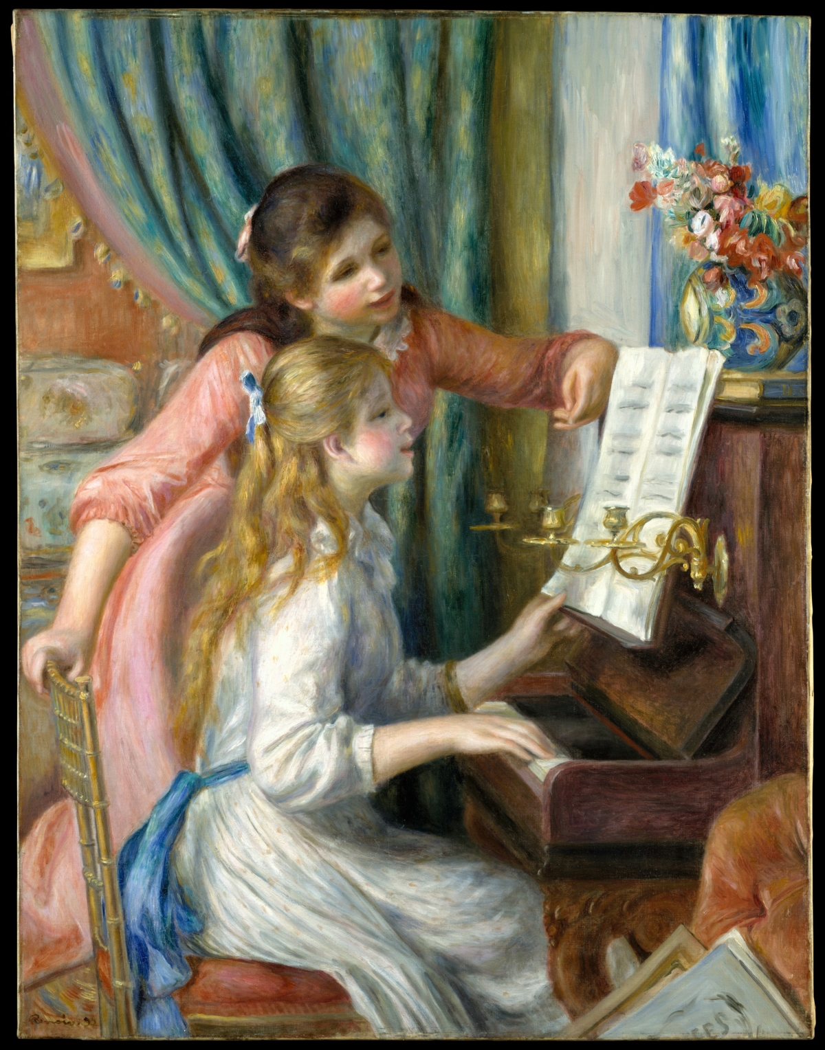 奧古斯特‧雷諾瓦_彈鋼琴的兩位少女_1882 © The Metropolitan Museum of Art_Auguste Renoir_Two Young Girls at the Piano