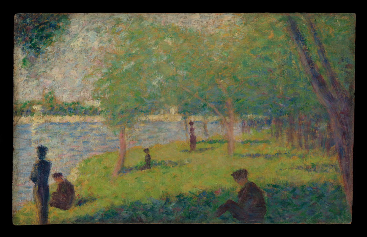 喬治秀拉_《大碗島的星期天下午》習作_1884 © The Metropolitan Museum of Art_Georges Seuart_Study for A Sunday on La Grande Jatte
