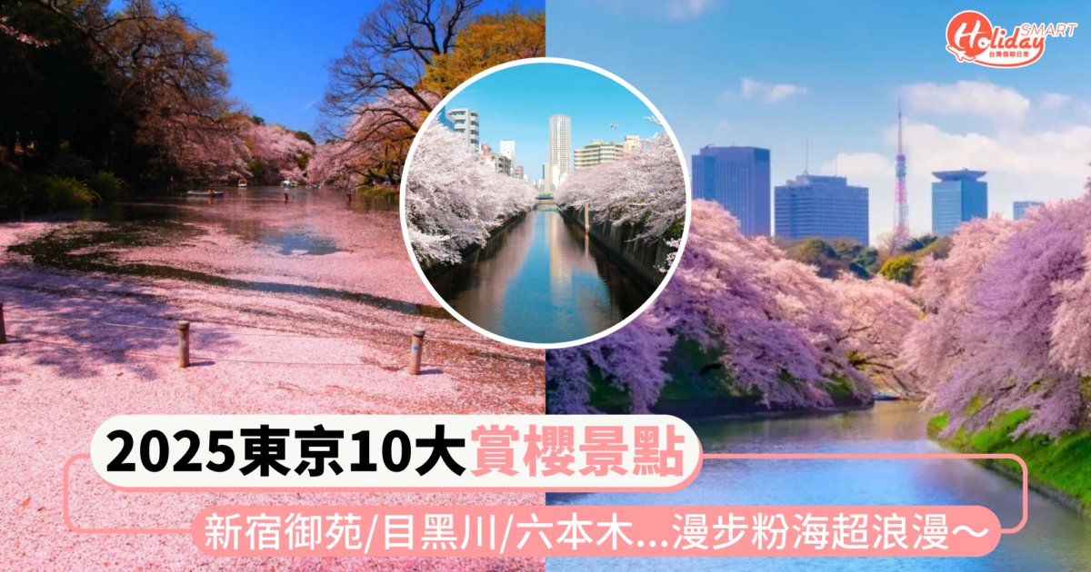 2025東京10大賞櫻景點推薦!新宿御苑、目黑川、六本木等地,漫步粉嫩櫻花樹下超浪漫~