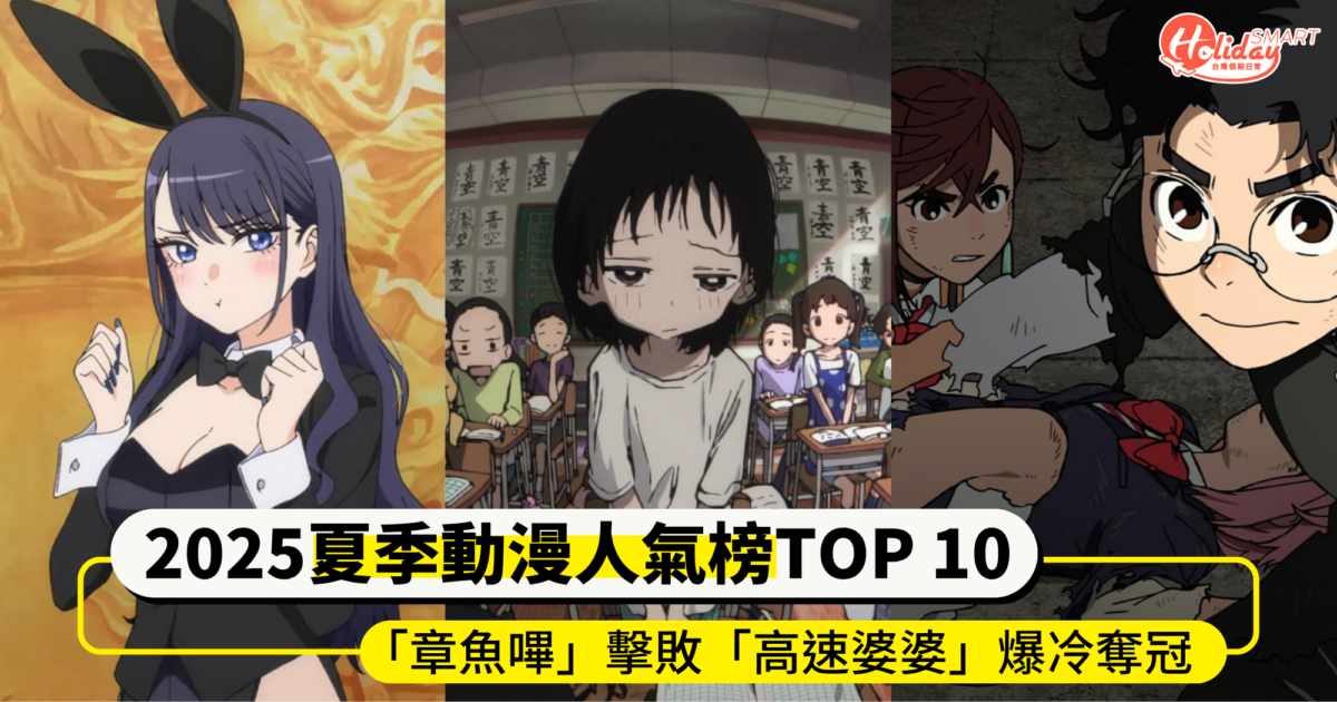 2025夏季動漫人氣榜TOP 10!「章魚嗶」擊敗「高速婆婆」拿下冠軍,想追人氣夯劇看這篇就對了